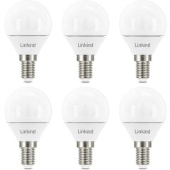 6-Pack E14 LED Bulbs 2700K Warm White Dimmable Led Lights Energy-saving Lamps 4.5W (40W Equivalent)