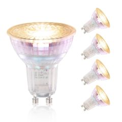 5 Pack GU10 LED Bulbs, Warm White 2700K Classic Glass, 35W Traditional Spotlights Equivalent, 2.4W 230lm, 36°Narrow Beam, Energy Saving Light Bulbs, AC 220-240V, Non-dimmable