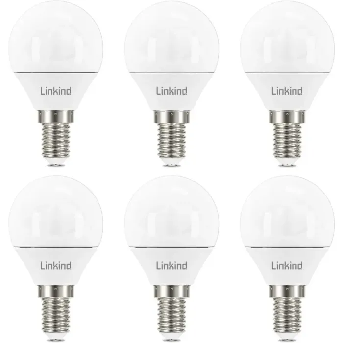 6 Pack E14 LED Bulbs 2700K Warm White Dimmable Led Lights Energy