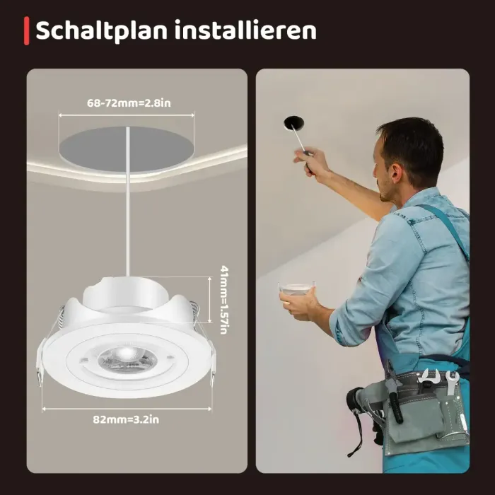 Led recessed ceiling top lights for bathrooms