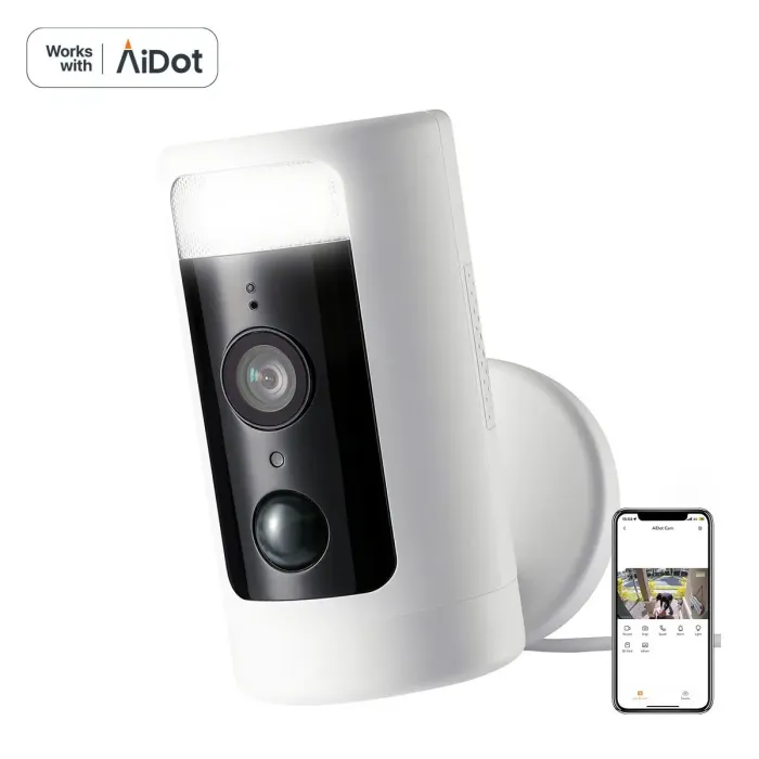 Aidot Winees F1 Smart Wired Outdoor Security Camera with Spotlight 2K HD 360 View Color Night Vision Buy One Get One Free